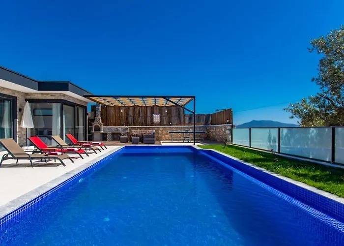 Cavdir 2 Bedroom Secluded With Private Pool Hot Tub 卡尔坎