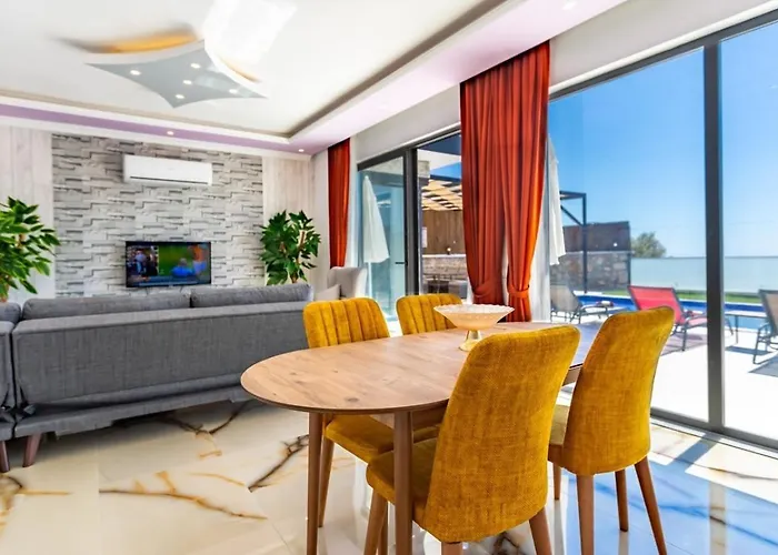 Cavdir 2 Bedroom Secluded With Private Pool Hot Tub 卡尔坎