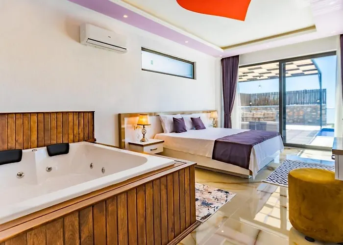 Cavdir 2 Bedroom Secluded With Private Pool Hot Tub 卡尔坎